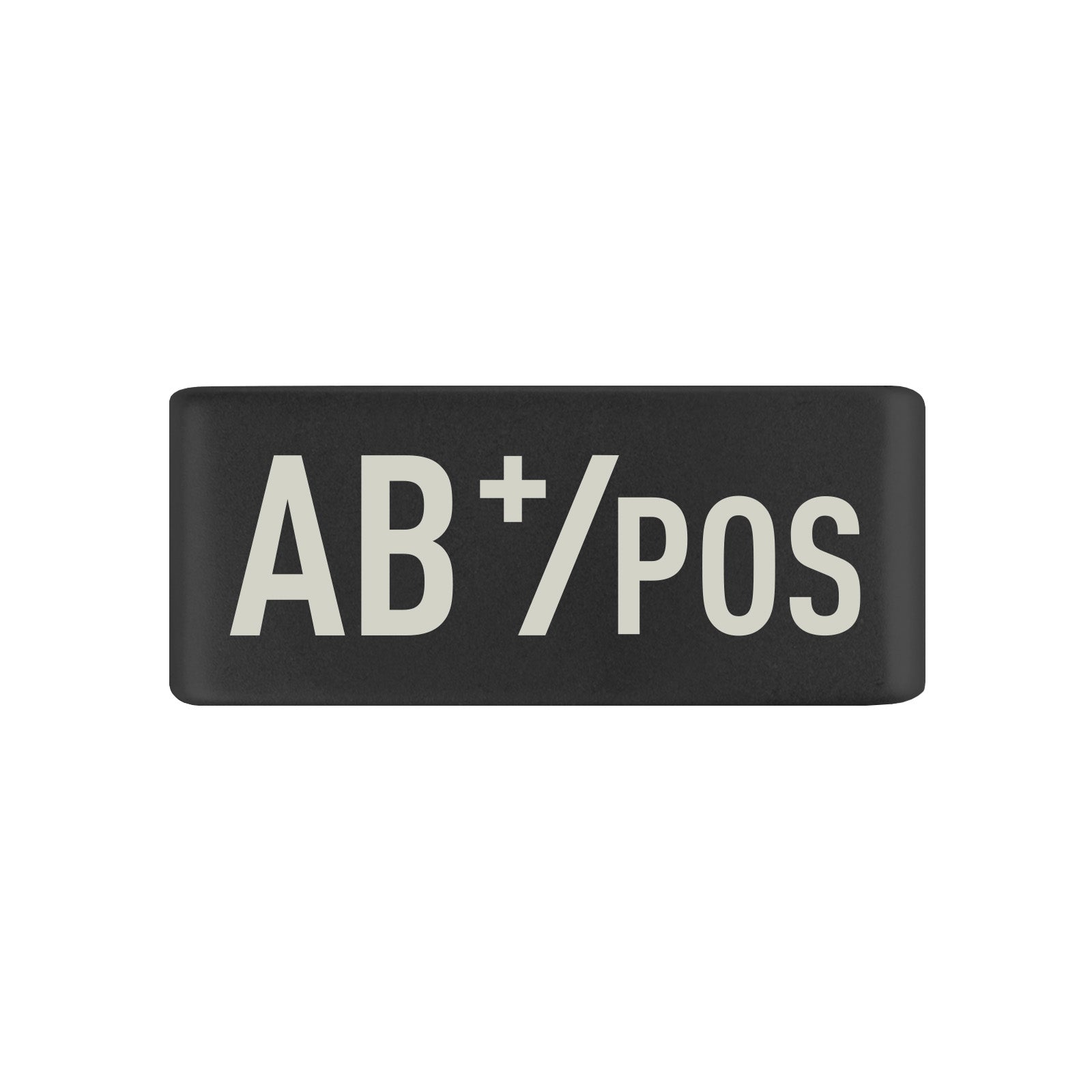 AB Positive Blood Type Badge Badge 13mm Graphite ROAD iD