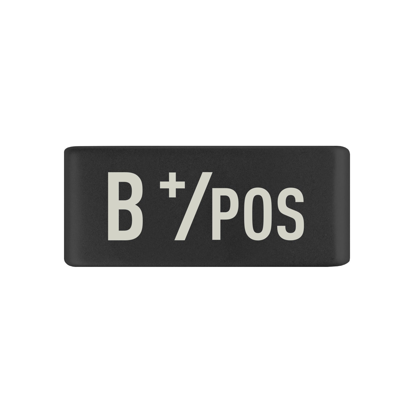 B Positive Blood Type Badge Badge 13mm Graphite ROAD iD