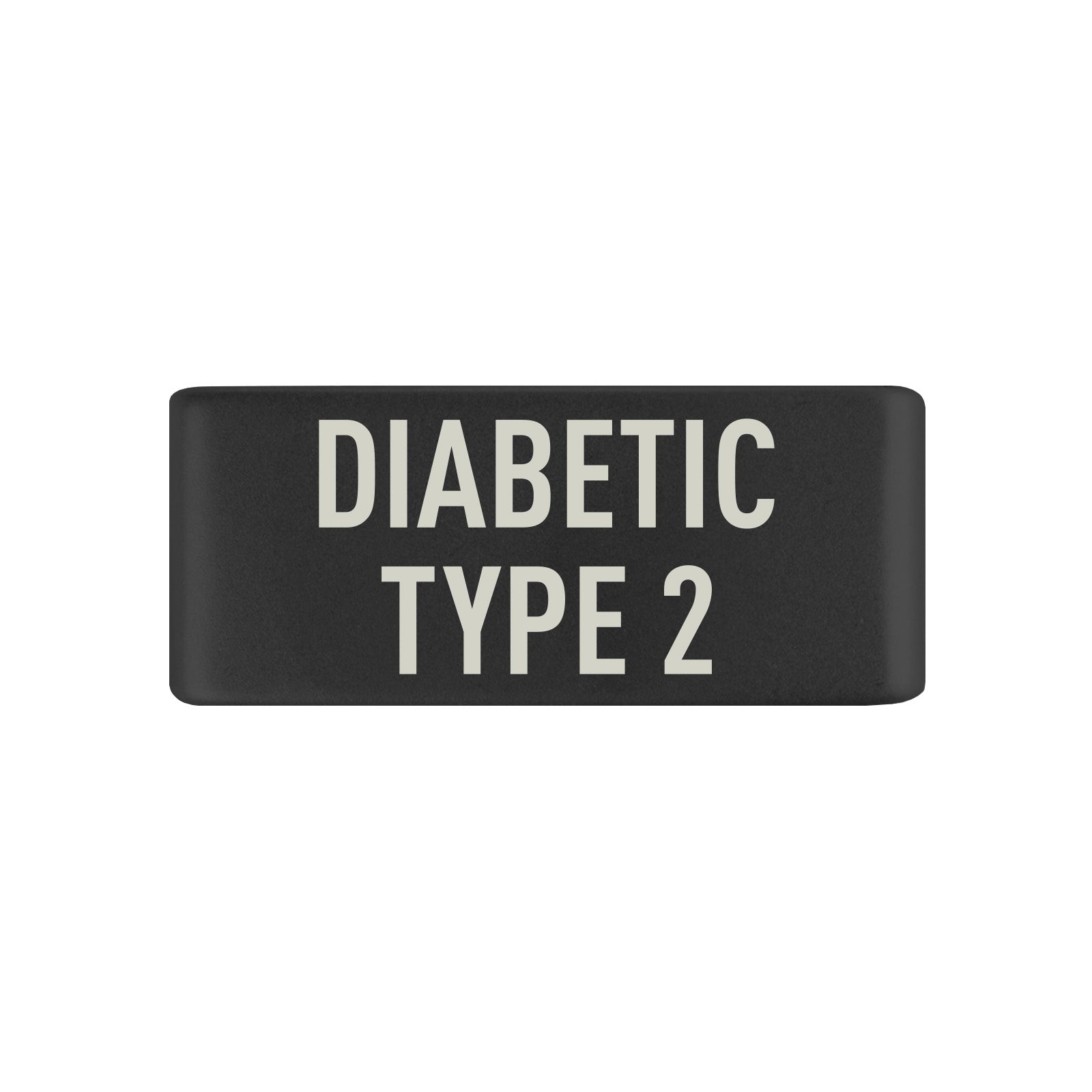 Diabetic Type 2 Badge Badge 13mm Graphite ROAD iD
