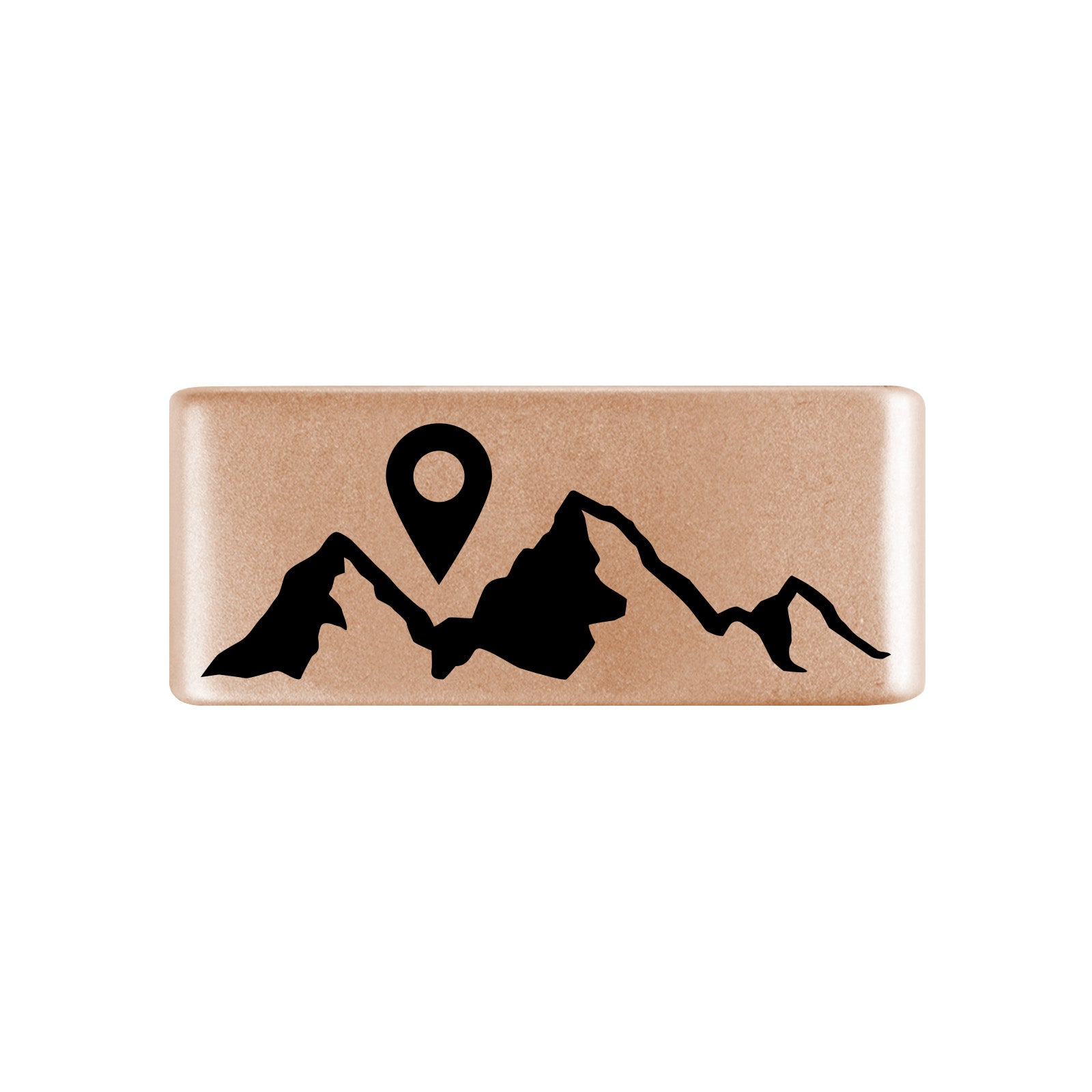 Location Mountains Badge Badge 13mm Rose Gold ROAD iD