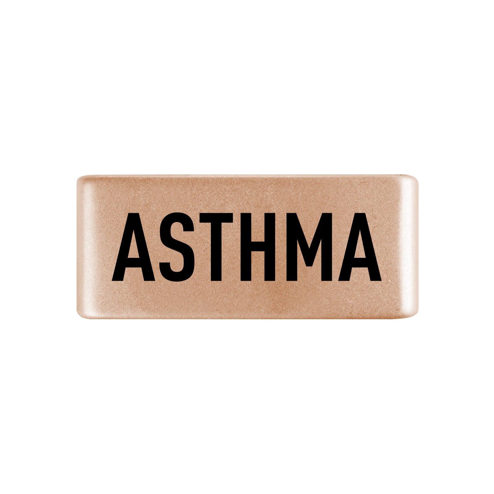 Asthma Badge Badge 13mm Rose Gold ROAD iD