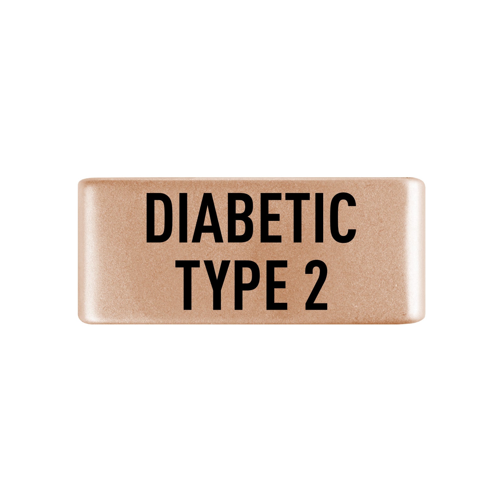 Diabetic Type 2 Badge Badge 13mm Rose Gold ROAD iD