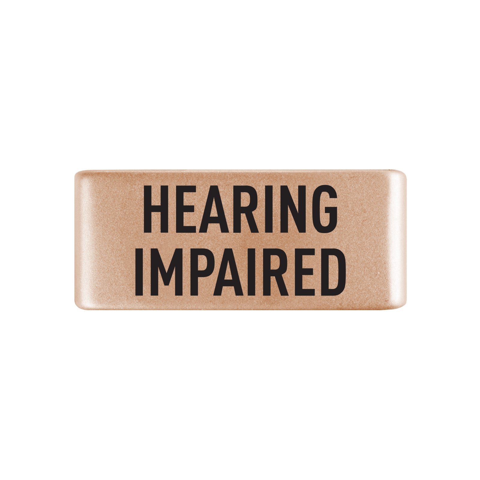 Hearing Impaired Badge Badge 13mm Rose Gold ROAD iD