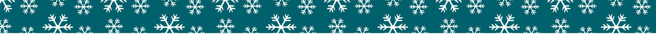 Teal border with white snowflake pattern