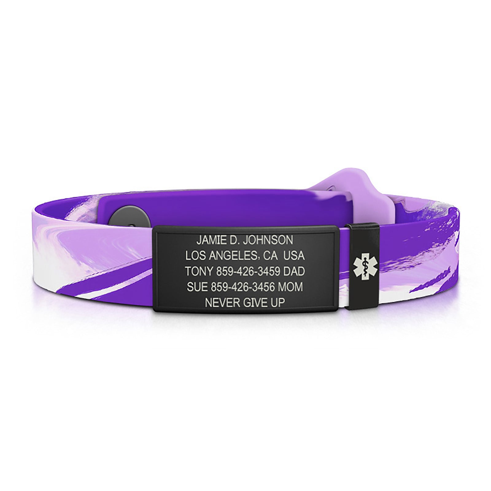 Kidsafe Medical ID ID Graphite-Graphite Classic | Amethyst ROAD iD