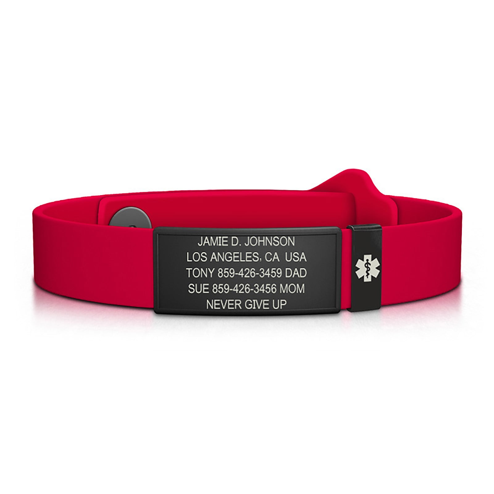 Kidsafe Medical ID ID Graphite-Graphite Classic | Red ROAD iD