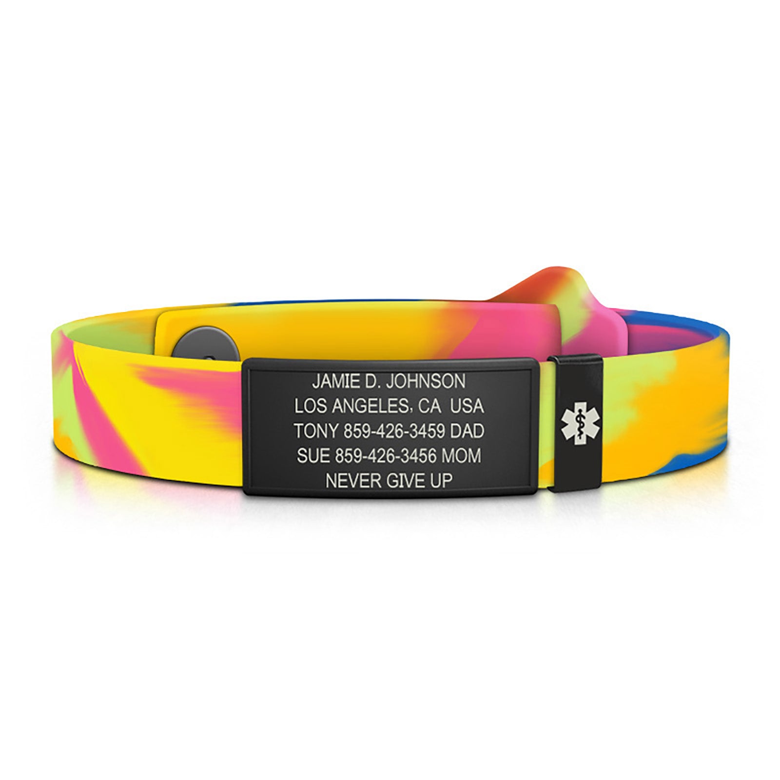 Kidsafe Medical ID ID Graphite-Graphite Classic | Tie Dye ROAD iD