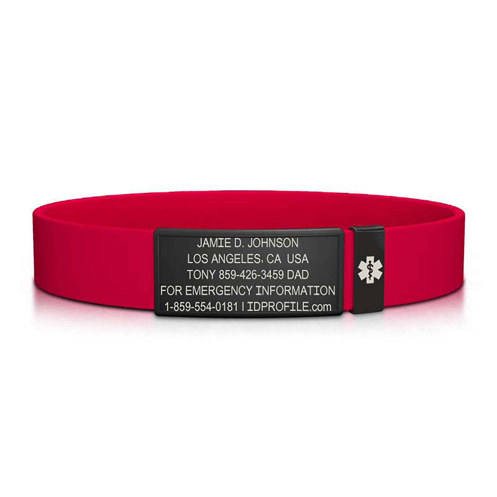 Medical Stretch ID - Kids - With iD Profile ID Graphite-Graphite Classic | Red ROAD iD