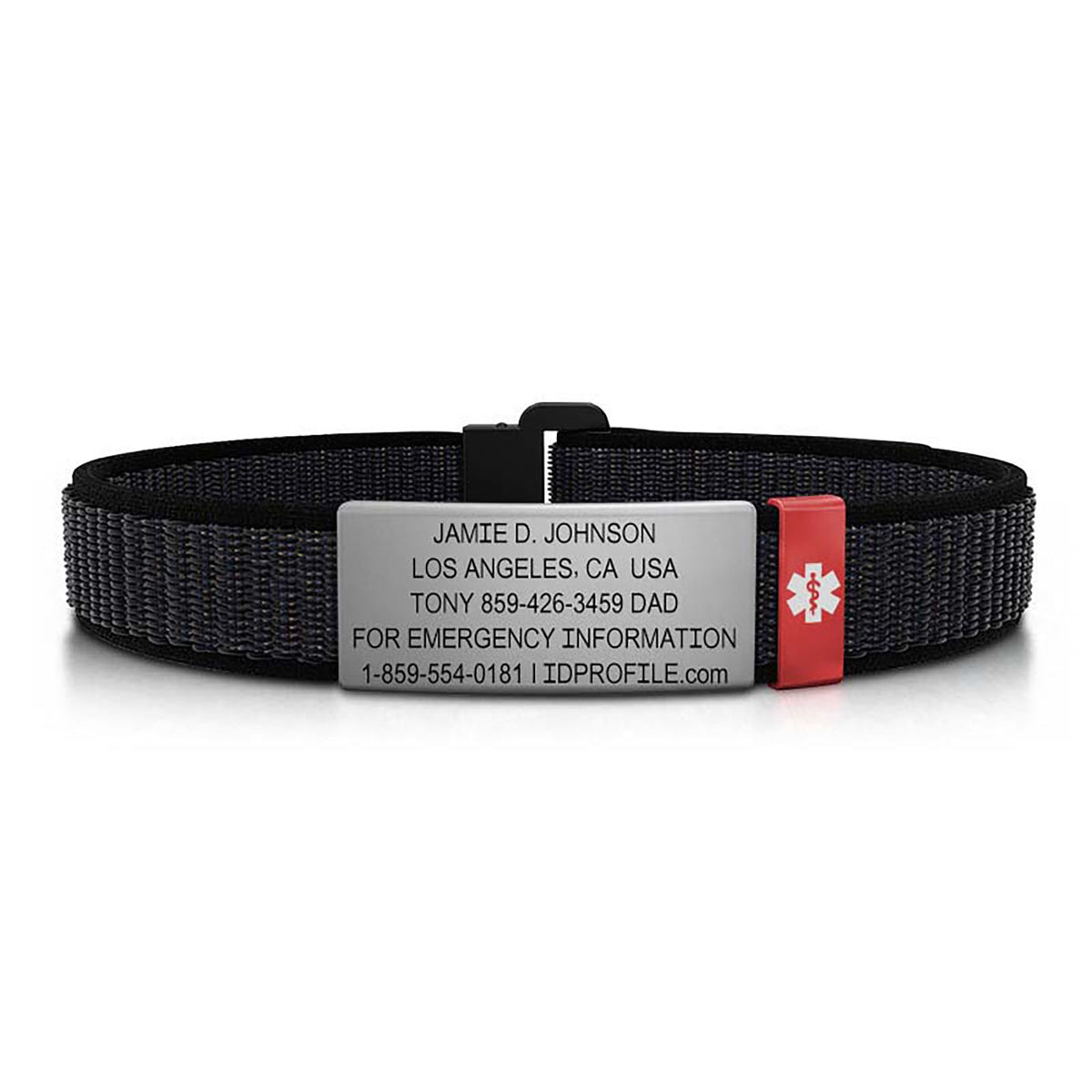 Nylon Loop Medical ID - XL - With iD Profile ID 13mm Slate-Ember Classic | Cosmic ROAD iD