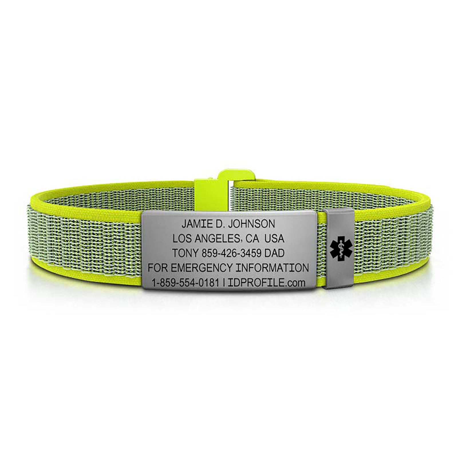 Nylon Loop Medical ID - ML - With iD Profile ID 13mm Slate-Slate Classic | Neon ROAD iD