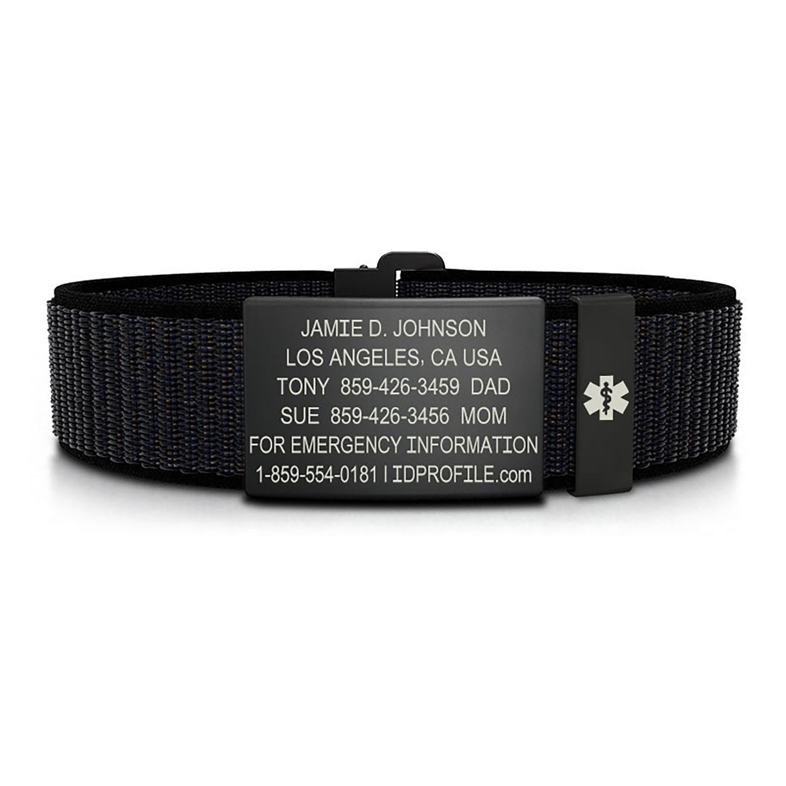 Nylon Loop Medical ID - SM - With iD Profile ID 19mm - ROAD iD