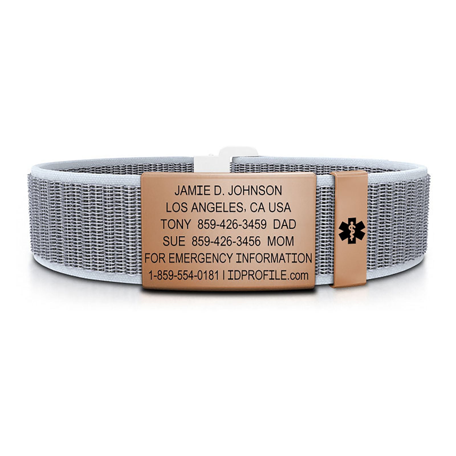 Nylon Loop Medical ID - SM - With iD Profile ID 19mm - ROAD iD