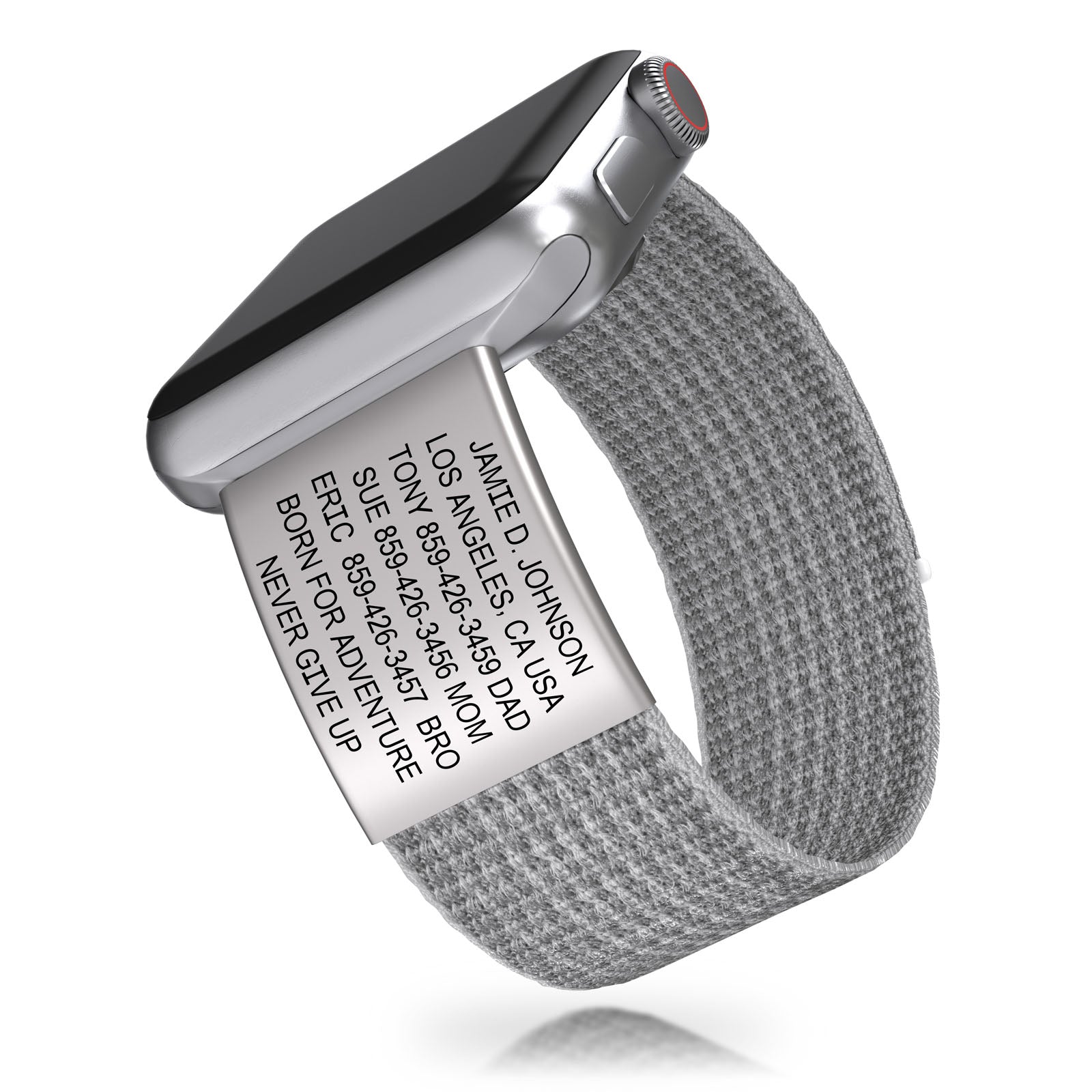 Apple Watch Medical ID - With iD Profile ID Slate Series 3-11 | 45mm Sport Loop ROAD iD