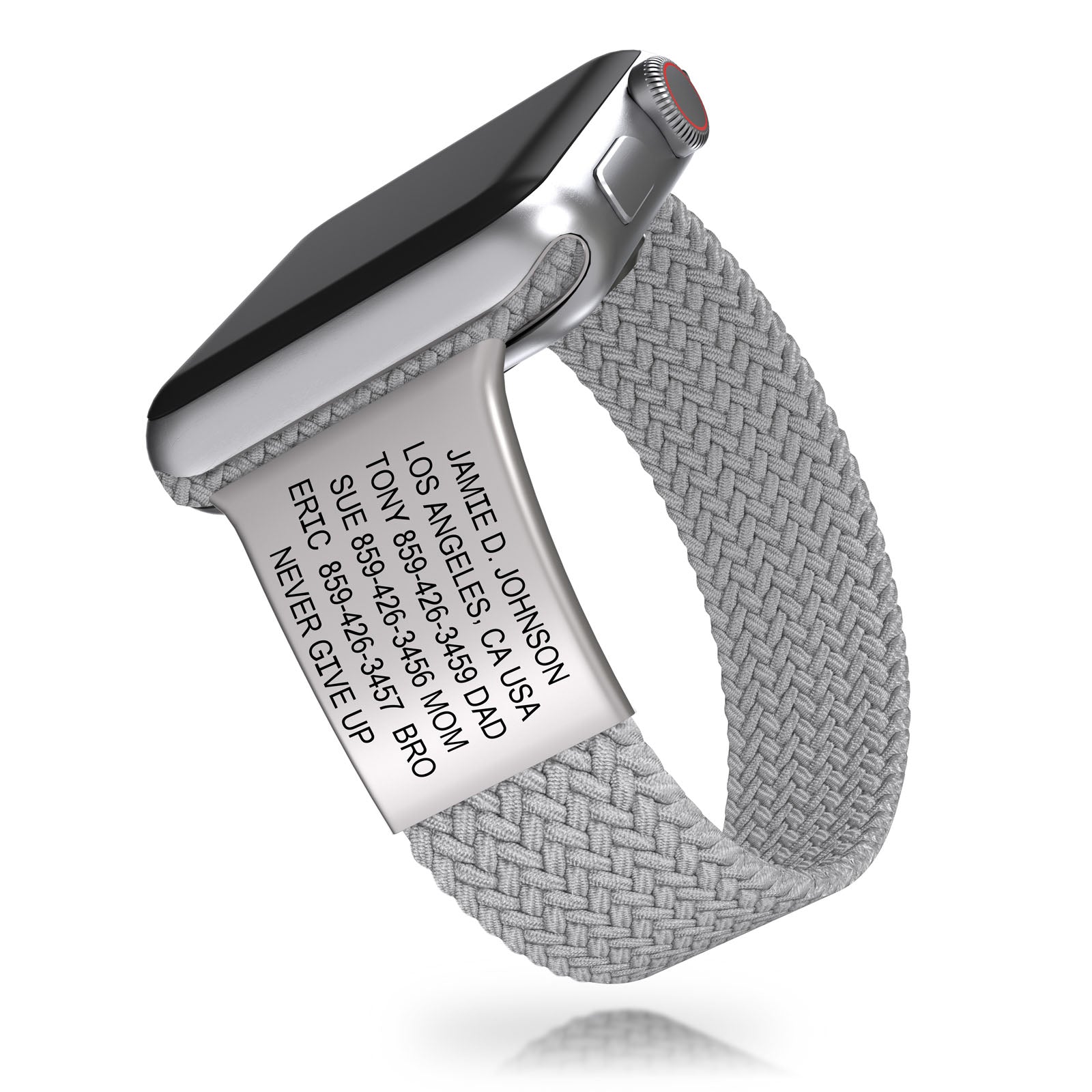 Apple Watch Medical ID - With iD Profile ID Slate Series 3-11 | Braided Solo Loop ROAD iD