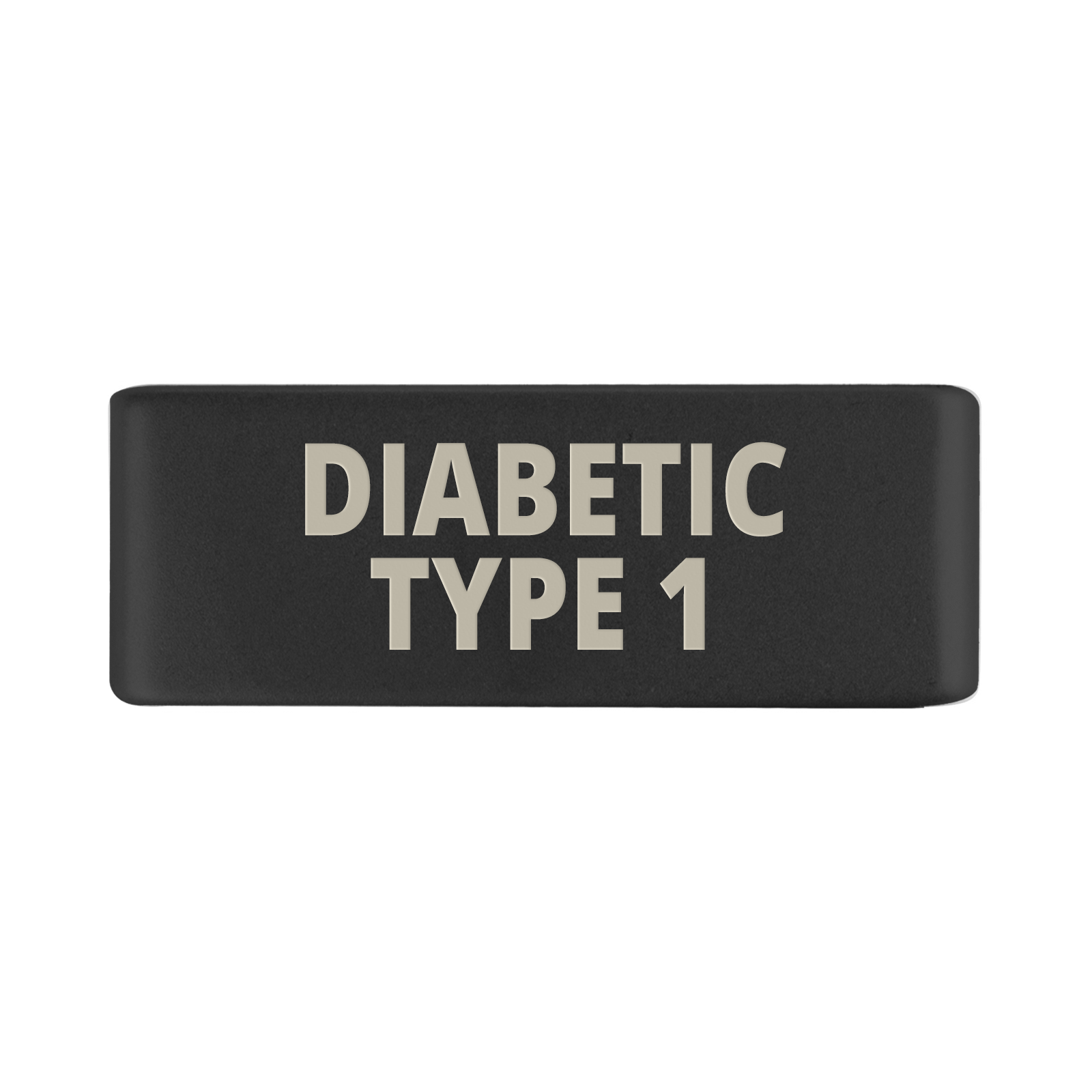 Diabetic Type 1 Badge Badge 13mm Graphite ROAD iD