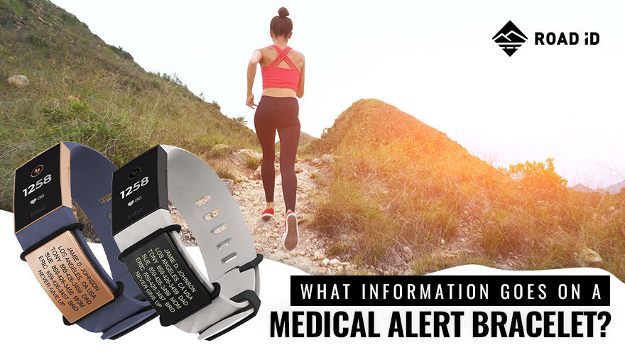 What information goes on a medical alert bracelet