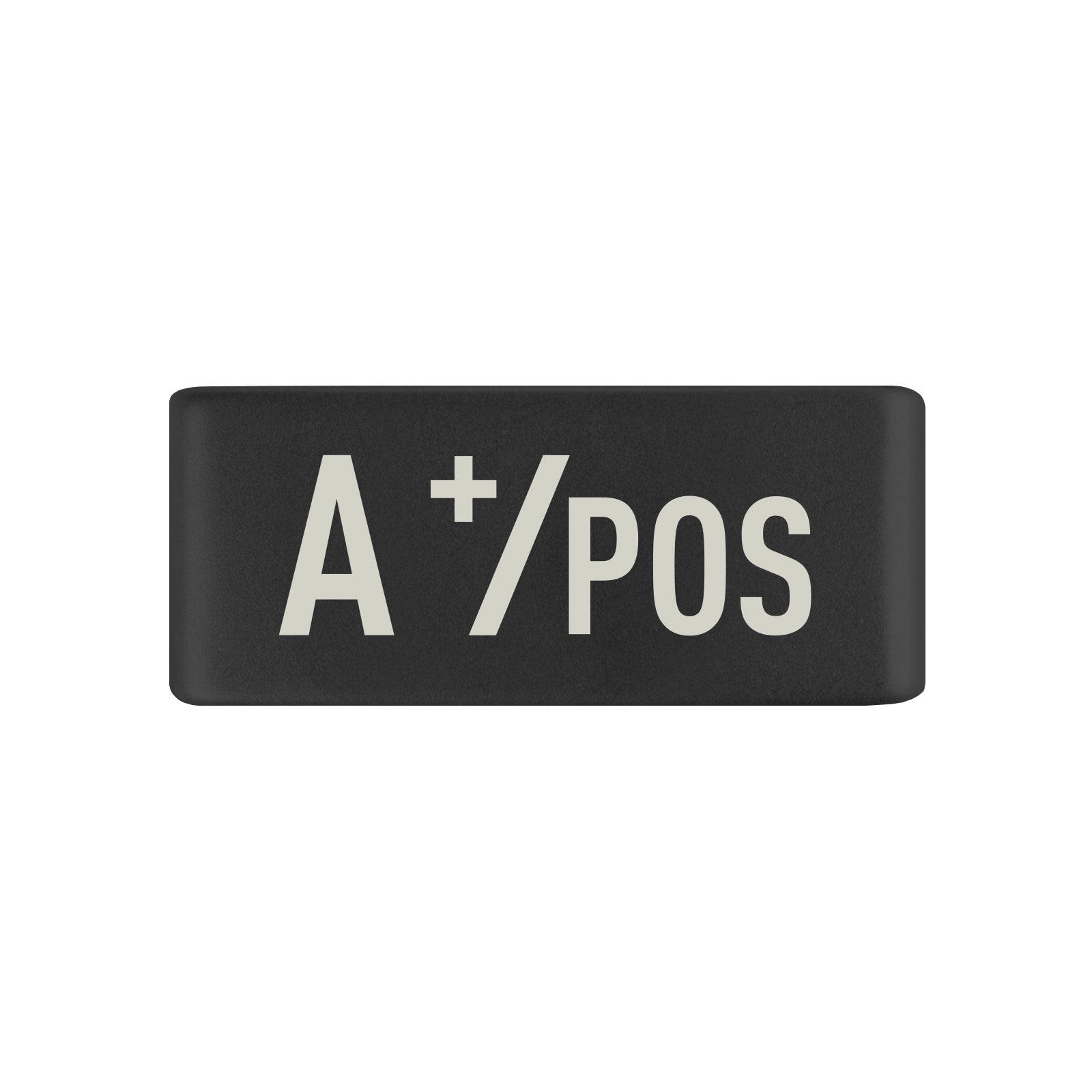 A Positive Blood Type Badge Badge 13mm Graphite ROAD iD