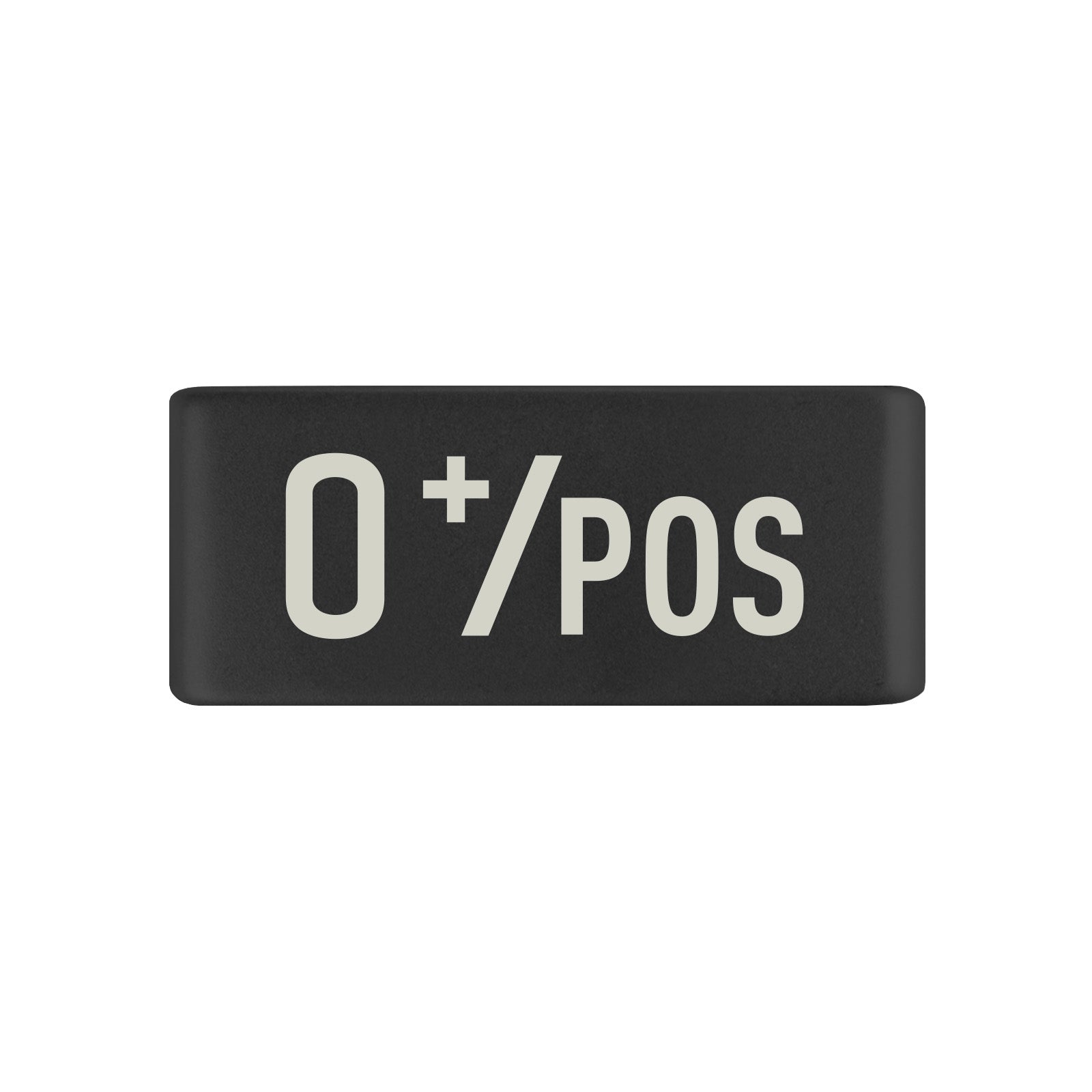 O Positive Blood Type Badge Badge 13mm Graphite ROAD iD
