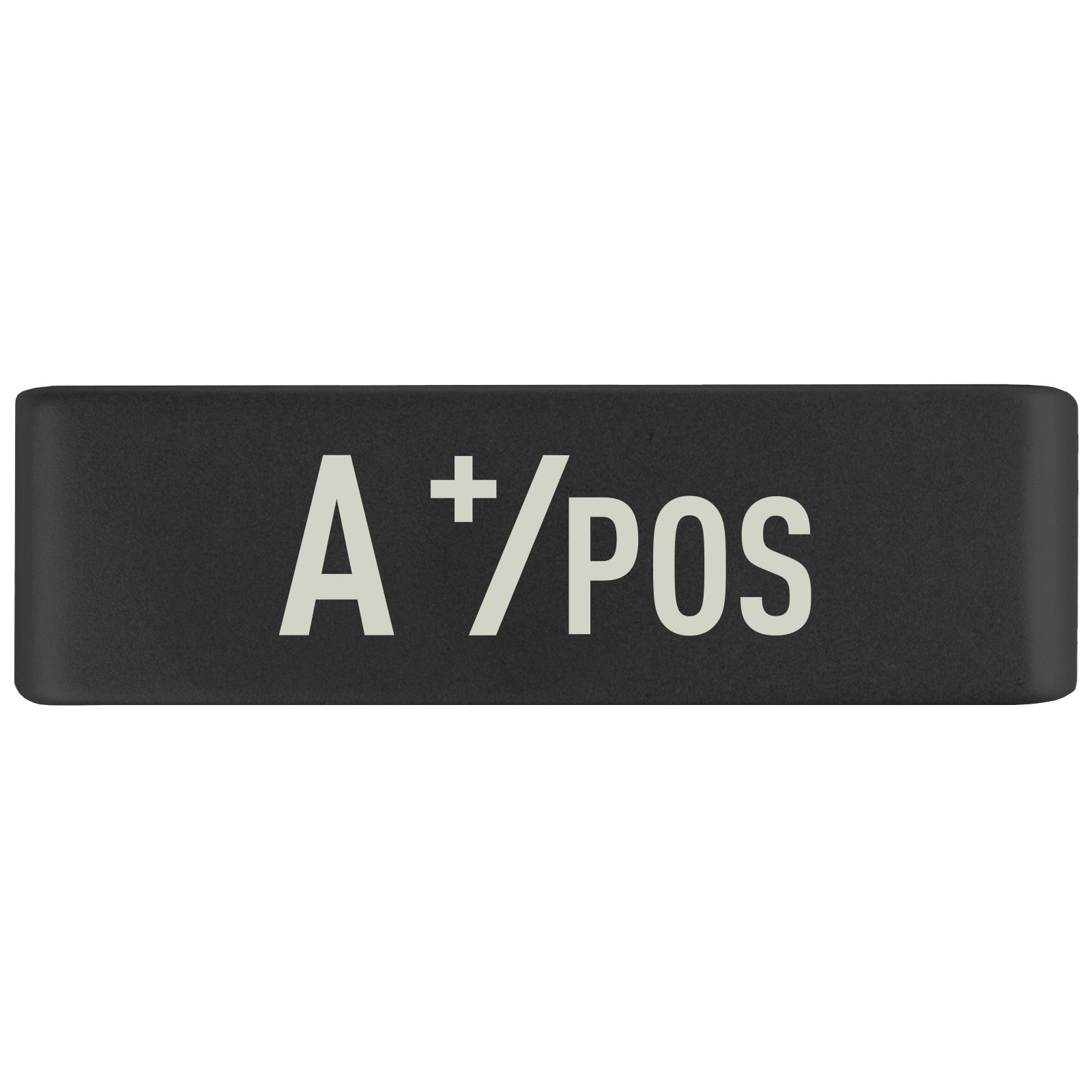 A Positive Blood Type Badge Badge 19mm Graphite ROAD iD
