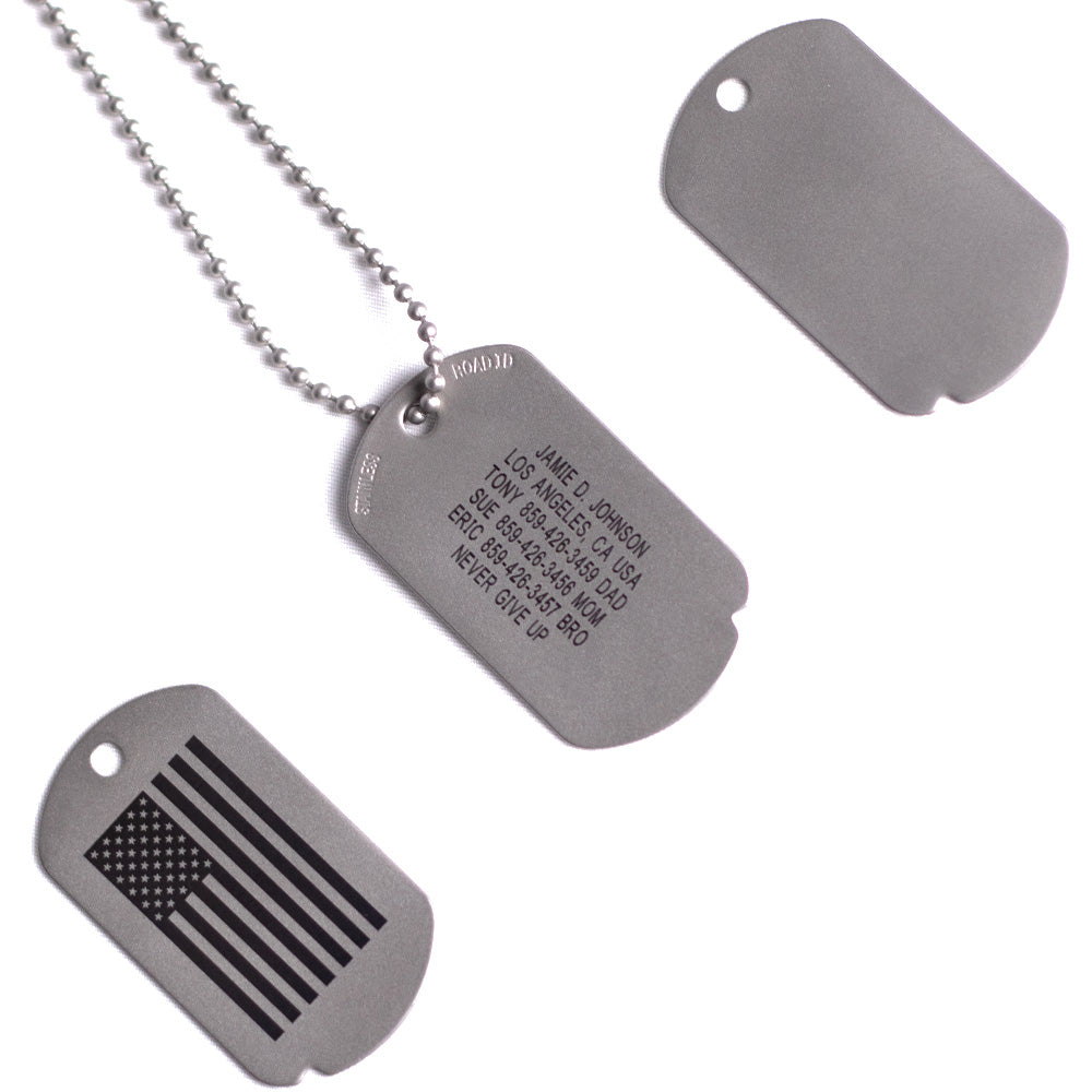 Custom IDF Military Dog Tag Necklace