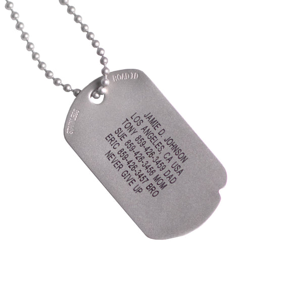 Dog Tags for the Military and First Responders and More