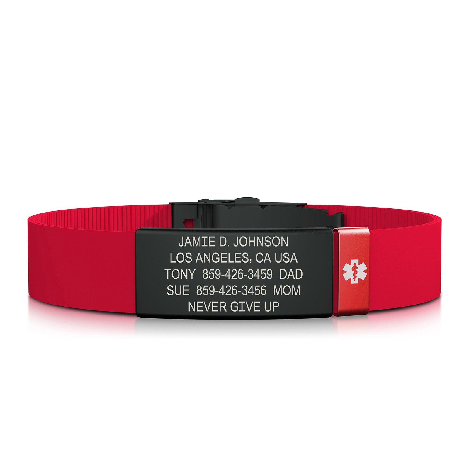 Wrist ID Elite Silicone Clasp ID Bracelet | 19 MM | Slate | ROAD iD