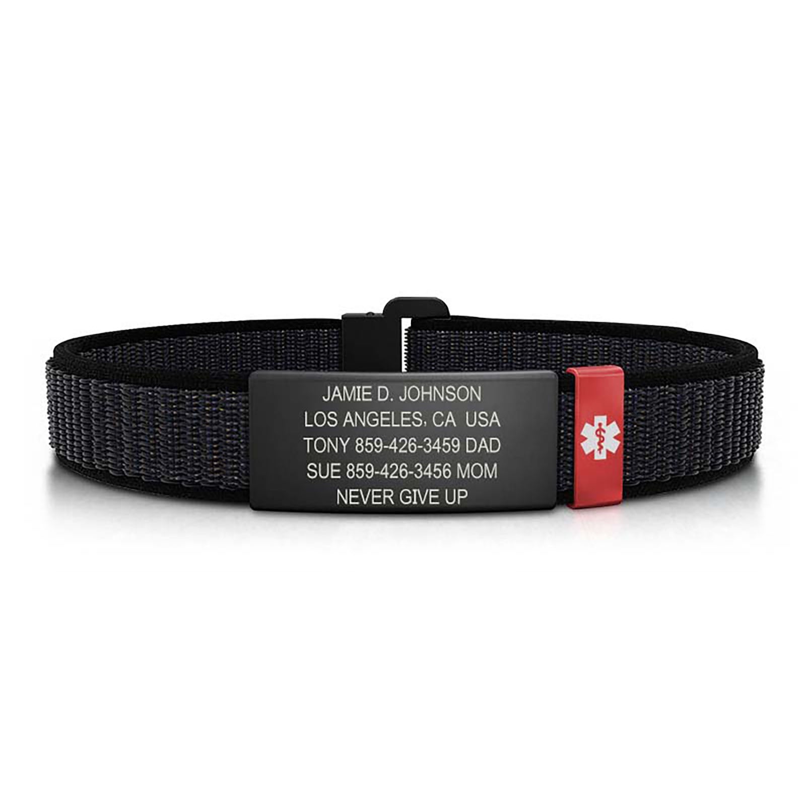 Nylon Loop Medical ID ID 13mm Graphite-Ember Classic | Cosmic ROAD iD