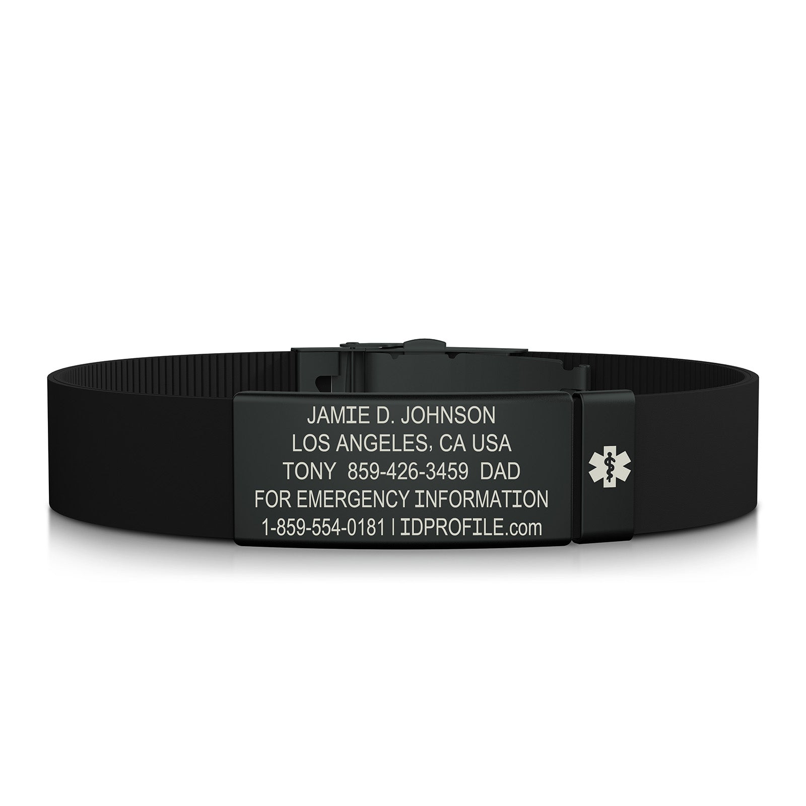 Elite Medical ID - With iD Profile - 13mm / Graphite-Graphite / Classic | Black