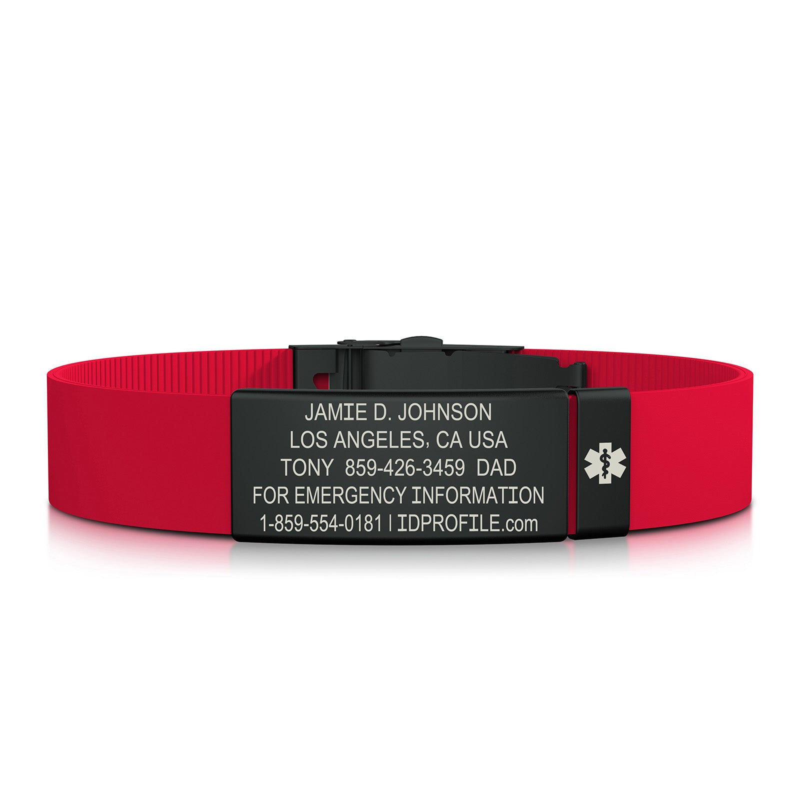 Elite Medical ID - With iD Profile - 13mm / Graphite-Ember / Classic | Red