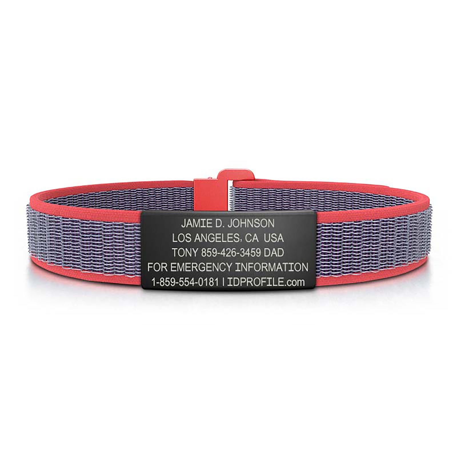 Limited Edition Delta Blue Nylon Loop ID - SM - with profile ID 13mm Graphite Classic | Coral ROAD iD