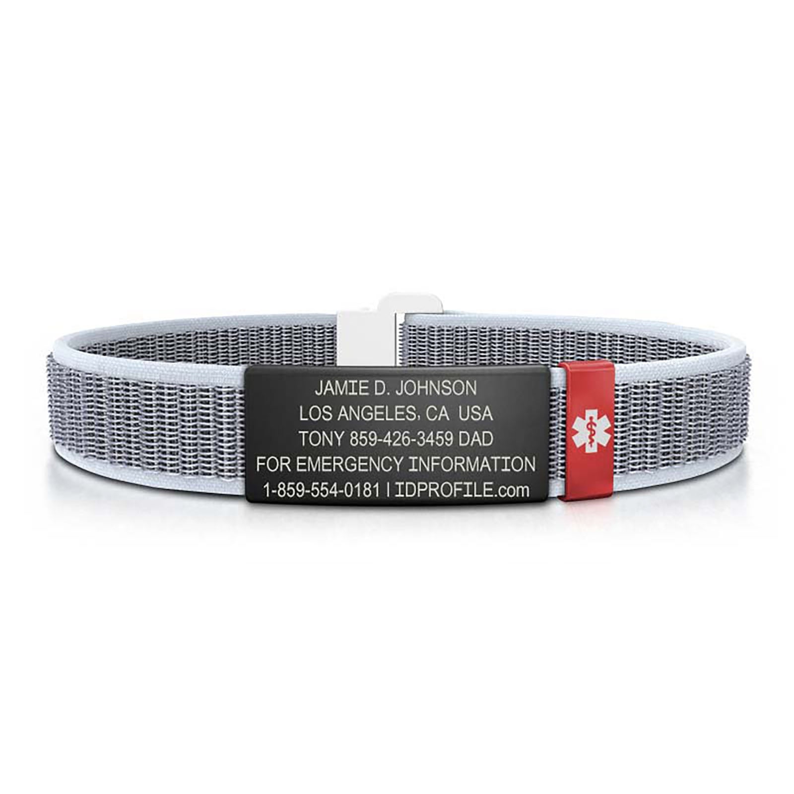Nylon Loop Medical ID - SM - With iD Profile ID 13mm Graphite-Ember Classic | Hazy ROAD iD