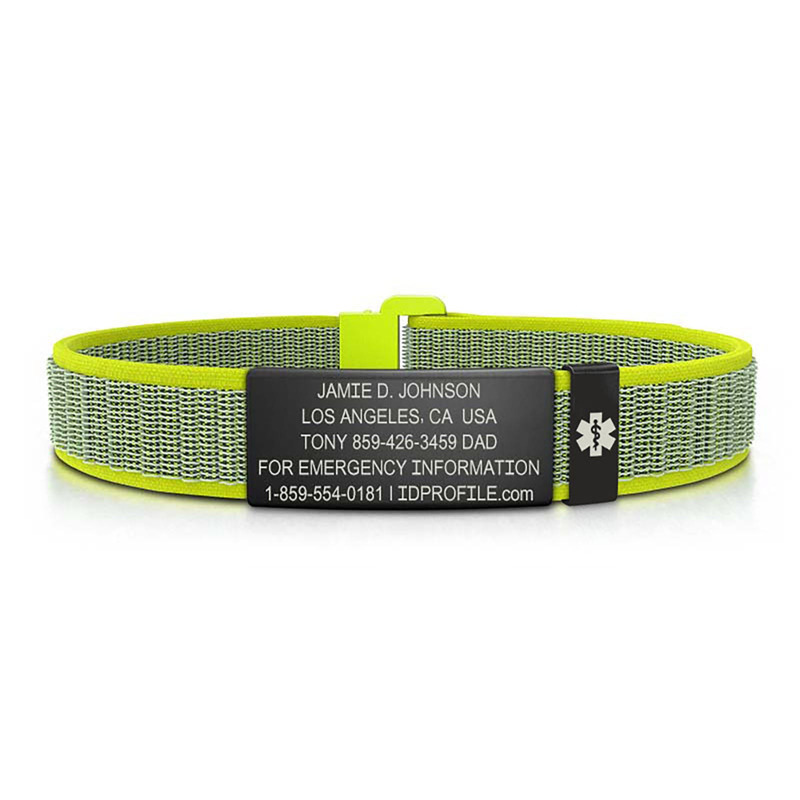 Nylon Loop Medical ID - SM - With iD Profile ID 13mm Graphite-Graphite Classic | Neon ROAD iD