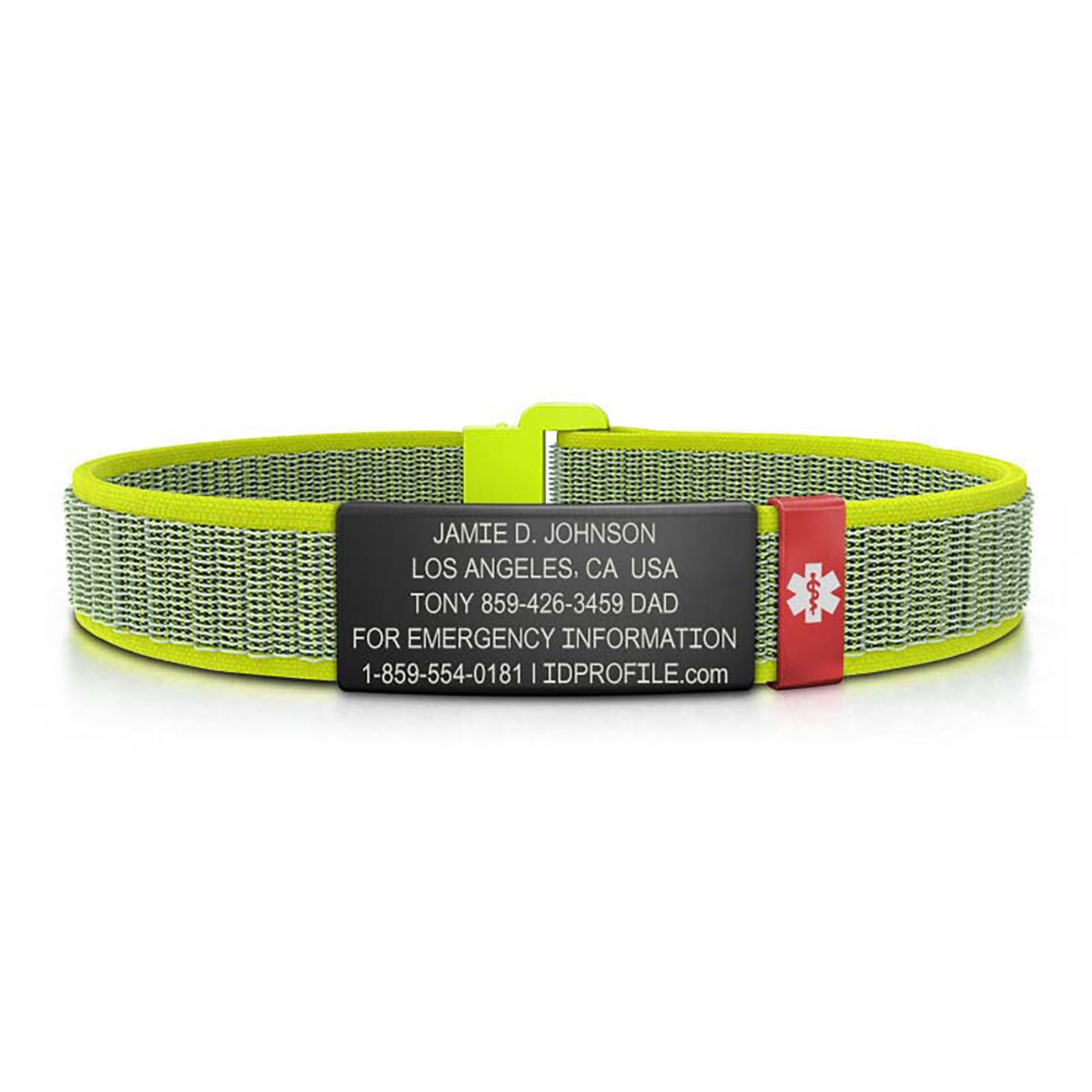Nylon Loop Medical ID - SM - With iD Profile ID 13mm Graphite-Ember Classic | Neon ROAD iD