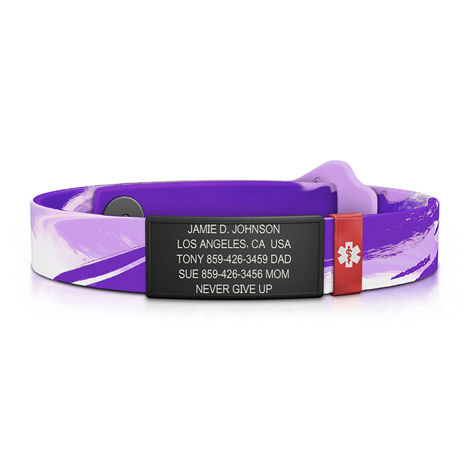 Kidsafe Medical ID ID Graphite-Ember Classic | Amethyst ROAD iD