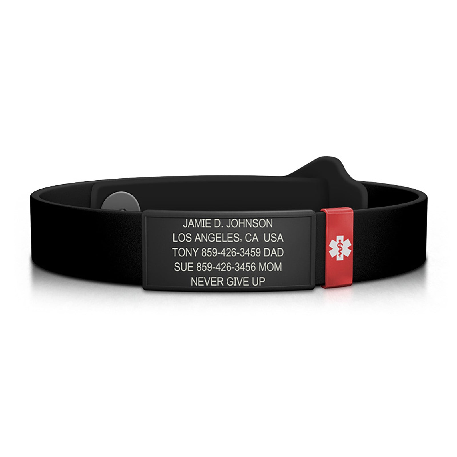 Kidsafe Medical ID ID Graphite-Ember Classic | Black ROAD iD