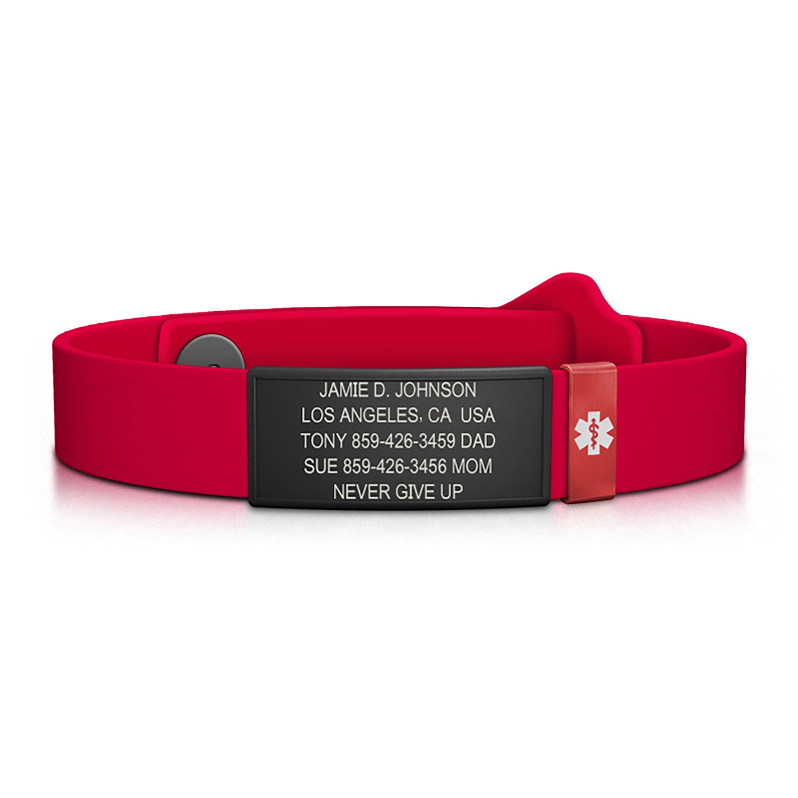 Kidsafe Medical ID ID Graphite-Ember Classic | Red ROAD iD