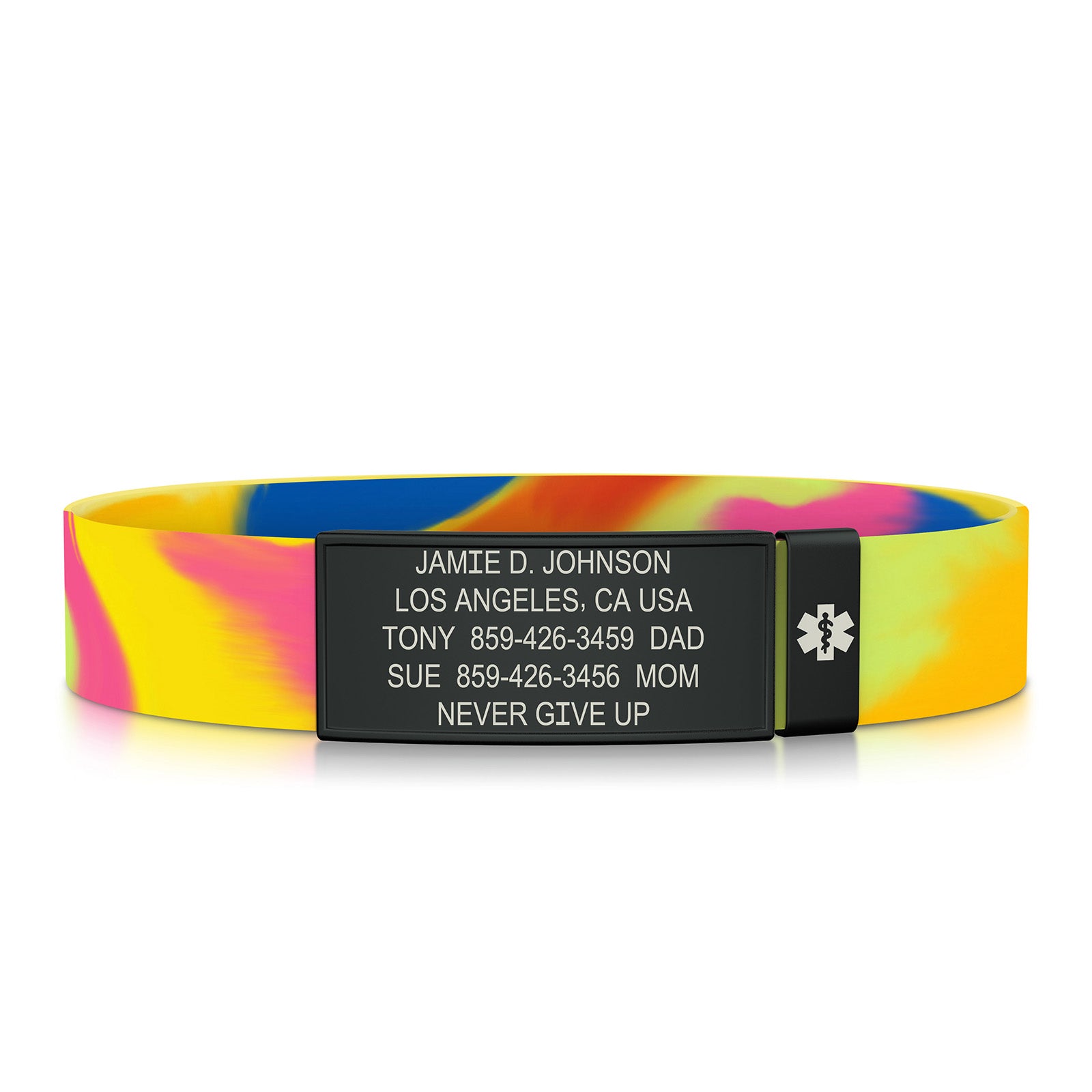 Stretch Medical ID - Kids' - Graphite-Graphite / Classic | Tie Dye