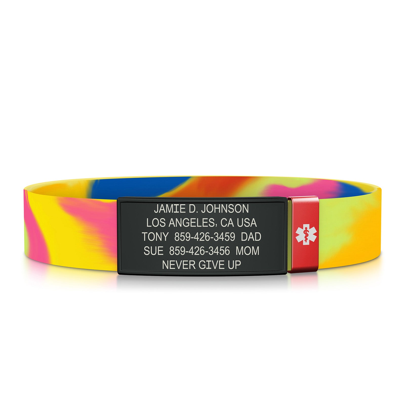 Stretch Medical ID - Kids' - Graphite-Ember / Classic | Tie Dye