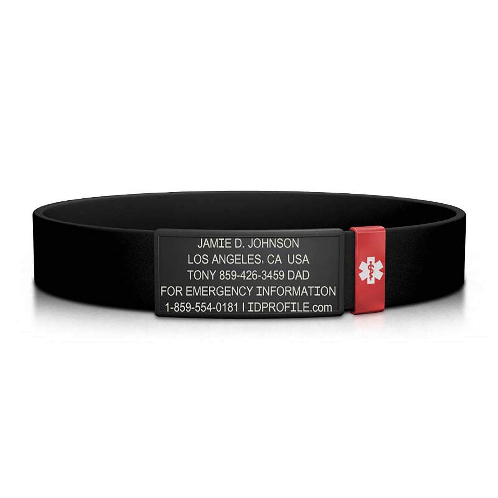 Medical Stretch ID - Kids - With iD Profile ID Graphite-Ember Classic | Black ROAD iD