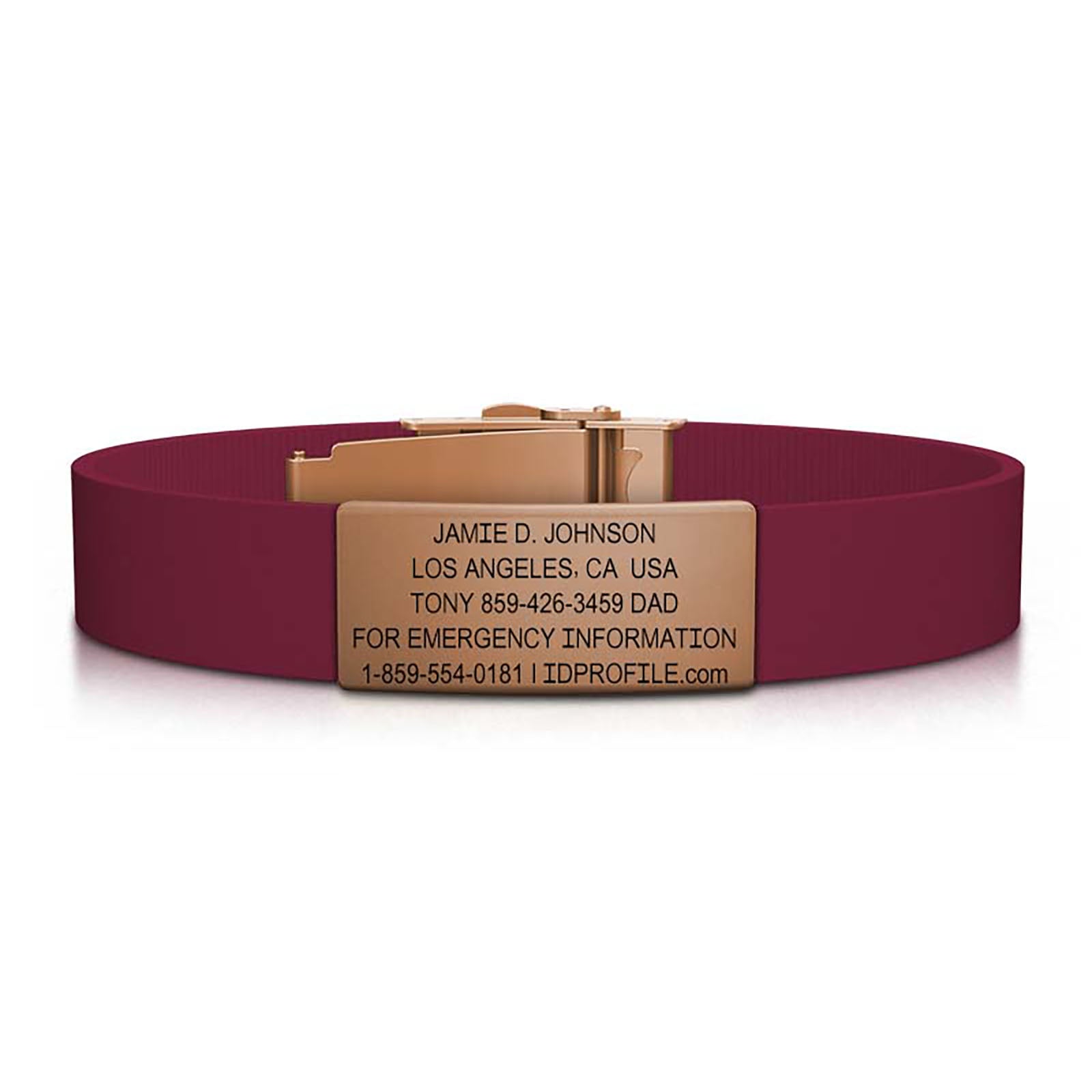 13mm / Rose Gold / Classic | Merlot