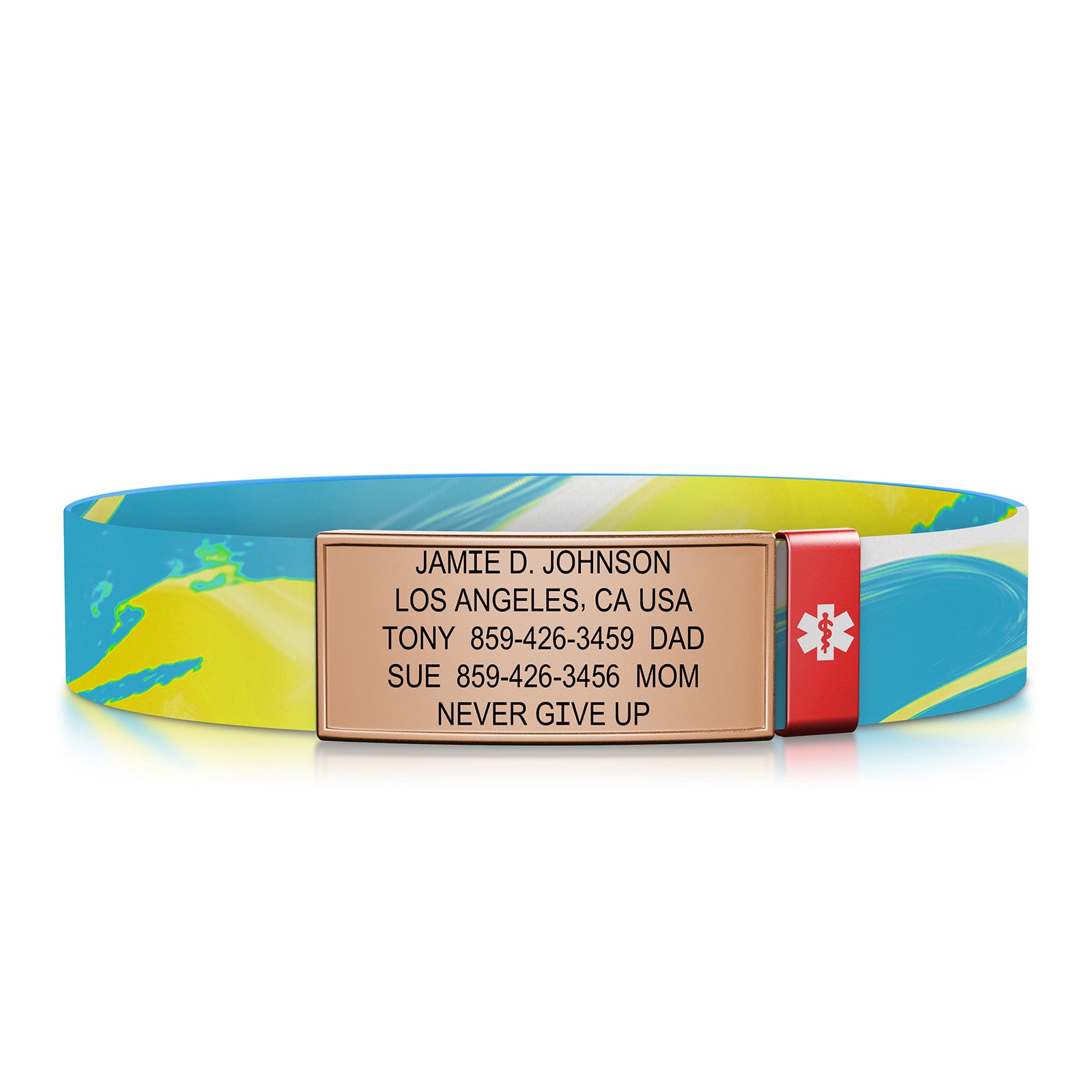 Stretch Medical ID - Kids' - Rose Gold-Ember / Classic | Sandcastle