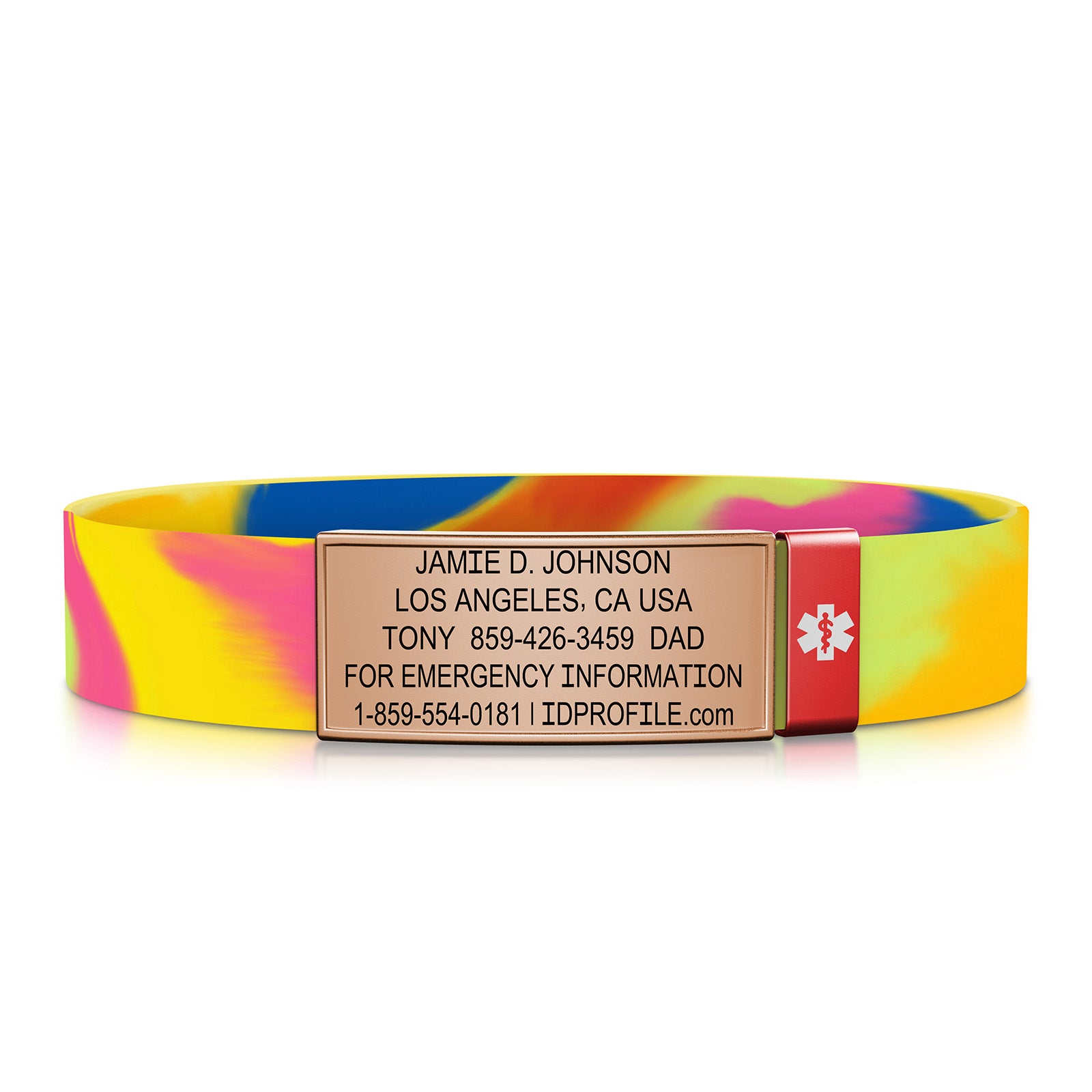 Medical Stretch ID - Men - With iD Profile - Rose Gold-Ember / Classic | Tie Dye