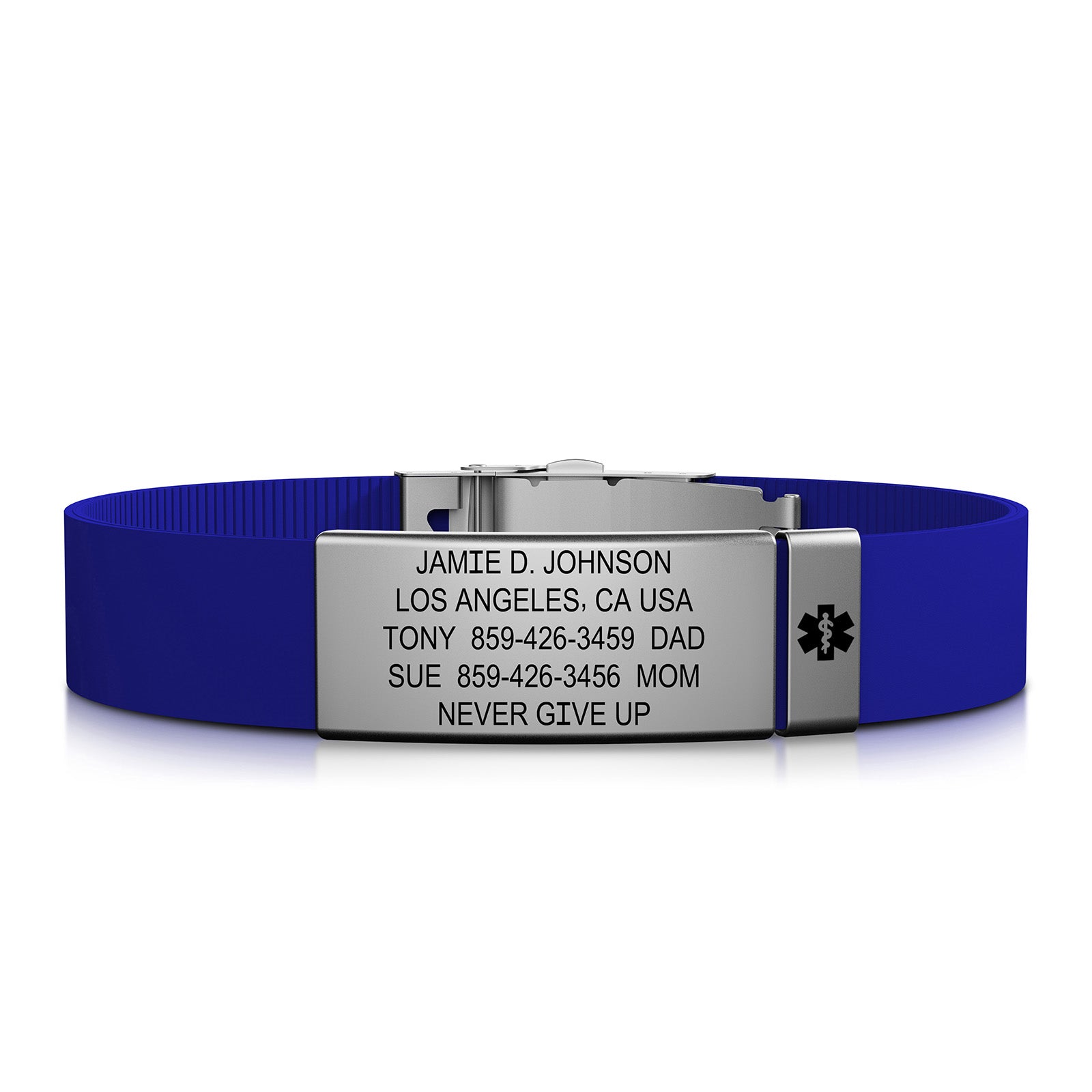Wrist ID Elite Silicone Clasp ID Bracelet | 19 MM | Slate | ROAD iD