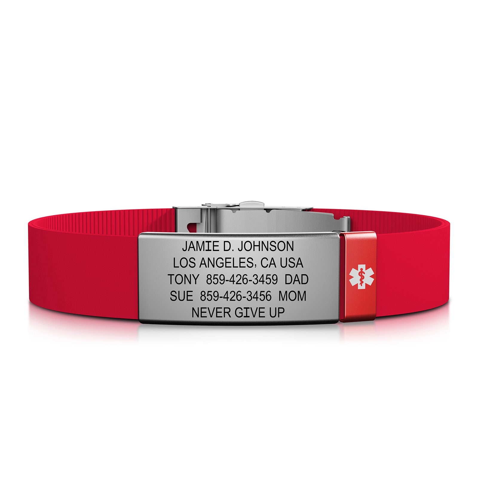 Wrist ID Elite Silicone Clasp ID Bracelet | 19 MM | Slate | ROAD iD