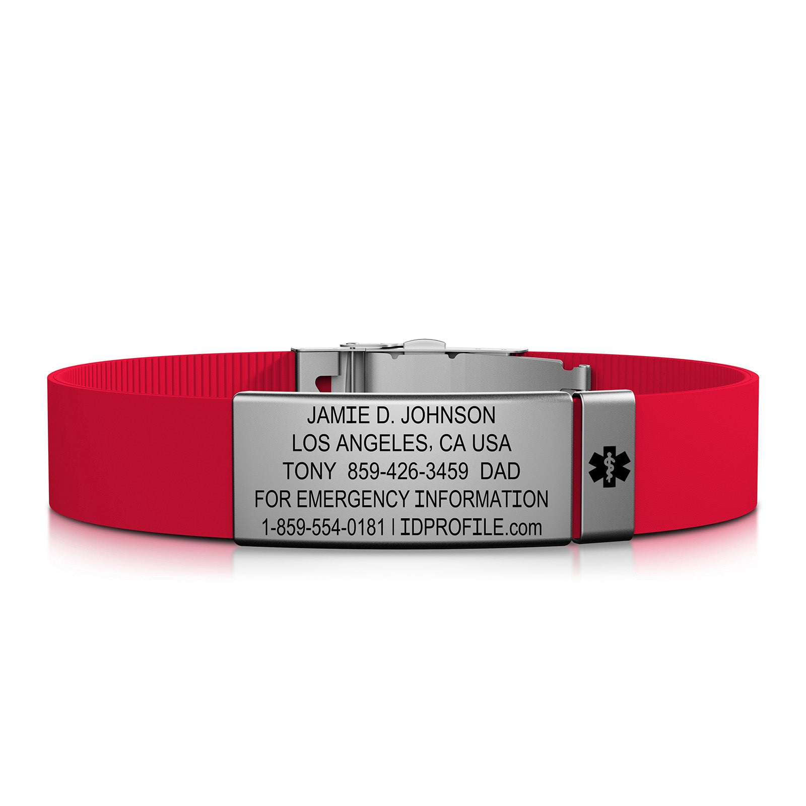 Elite Medical ID - With iD Profile - 13mm / Slate-Slate / Classic | Red