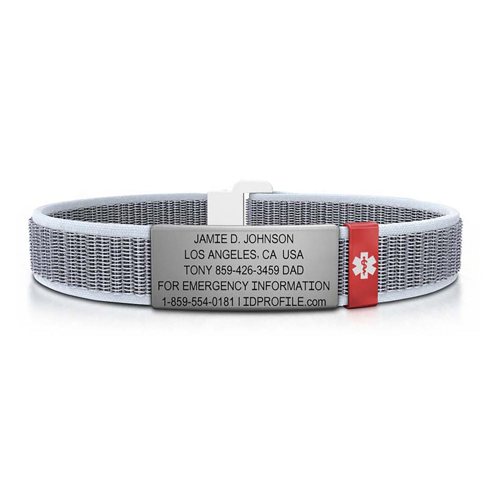 Nylon Loop Medical ID - ML - With iD Profile ID 13mm Slate-Ember Classic | Hazy ROAD iD