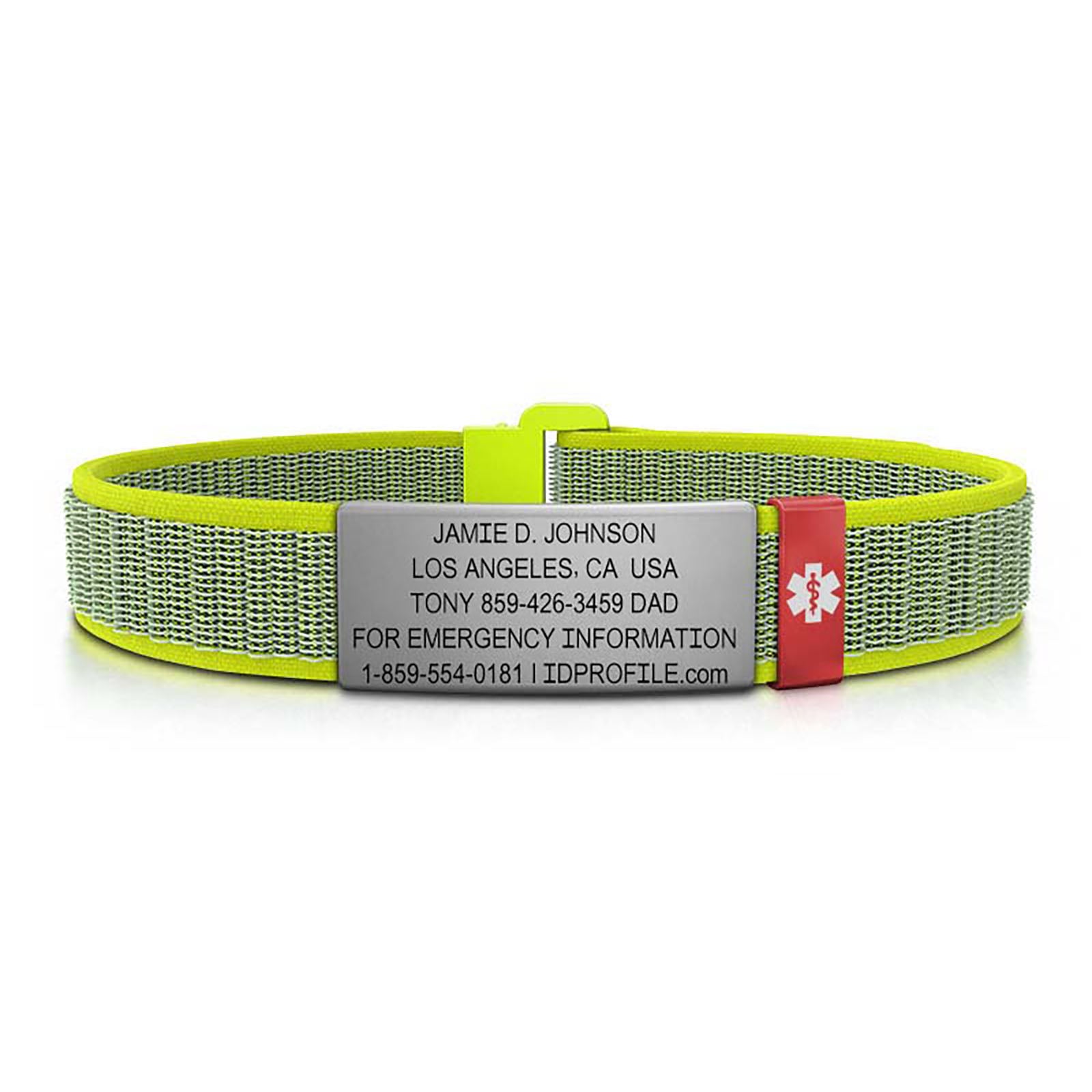 Nylon Loop Medical ID - ML - With iD Profile ID 13mm Slate-Ember Classic | Neon ROAD iD