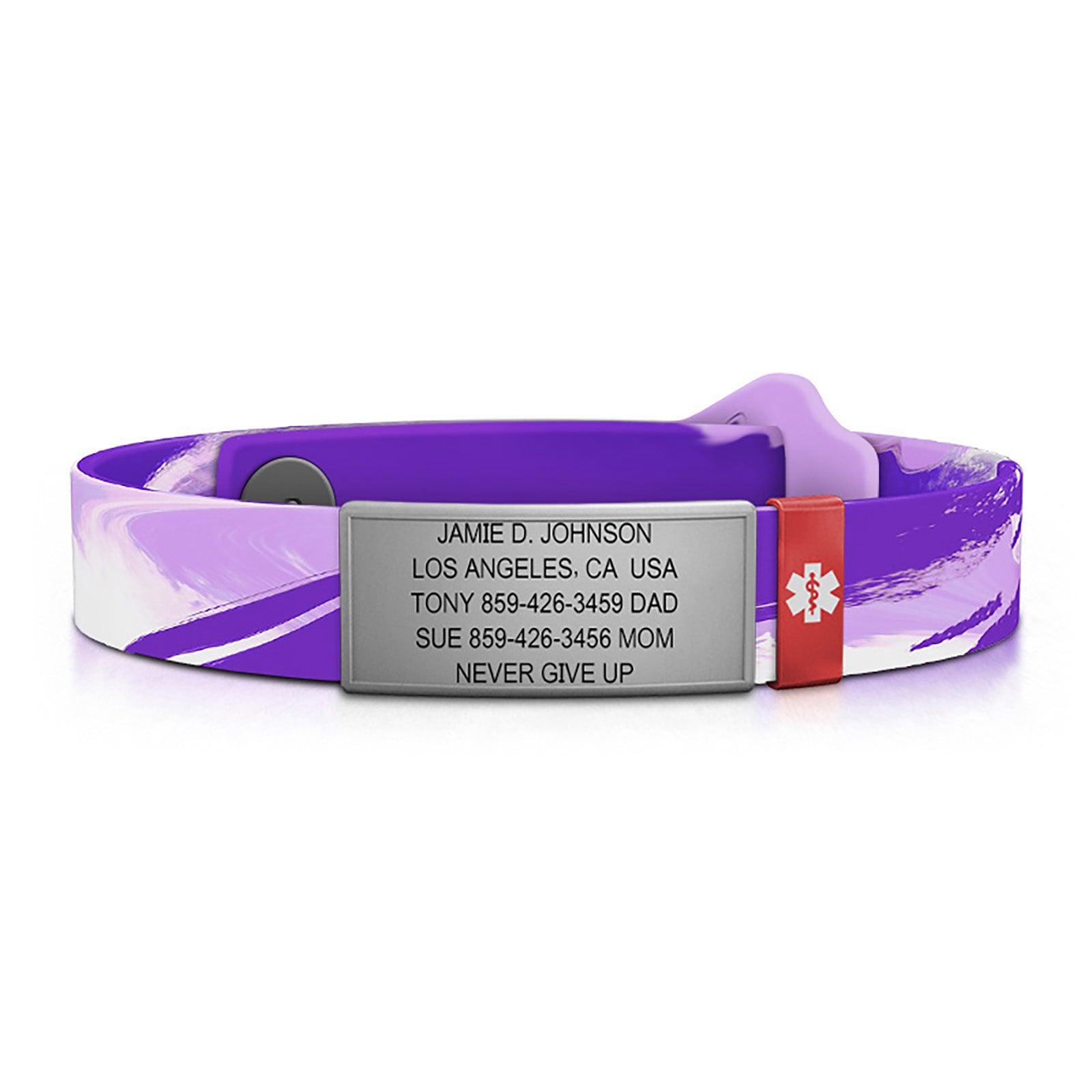 Kidsafe Medical ID ID Slate-Ember Classic | Amethyst ROAD iD