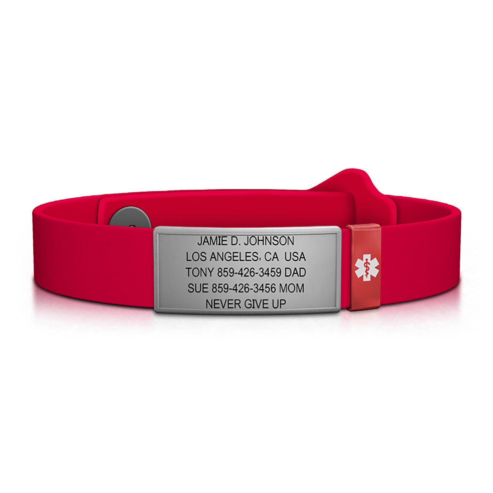 Kidsafe Medical ID ID Slate-Ember Classic | Red ROAD iD