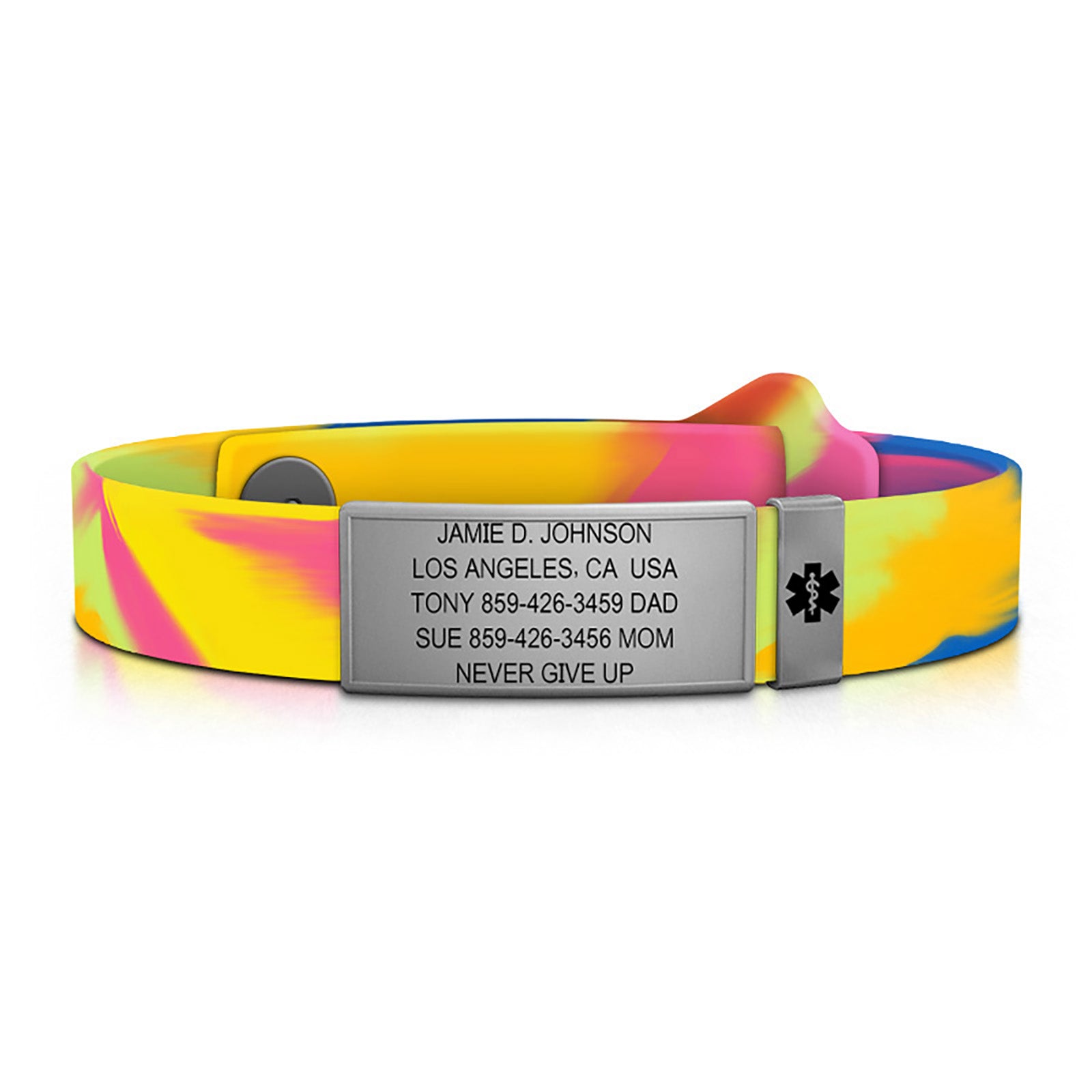 Kidsafe Medical ID ID Slate-Slate Classic | Tie Dye ROAD iD